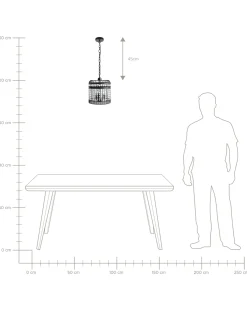 Loftlampe CELON Metal Sort
