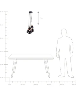 Loftlampe CESTOS Metal Sort