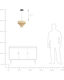 Loftlampe CHAMBO Papir Naturlig