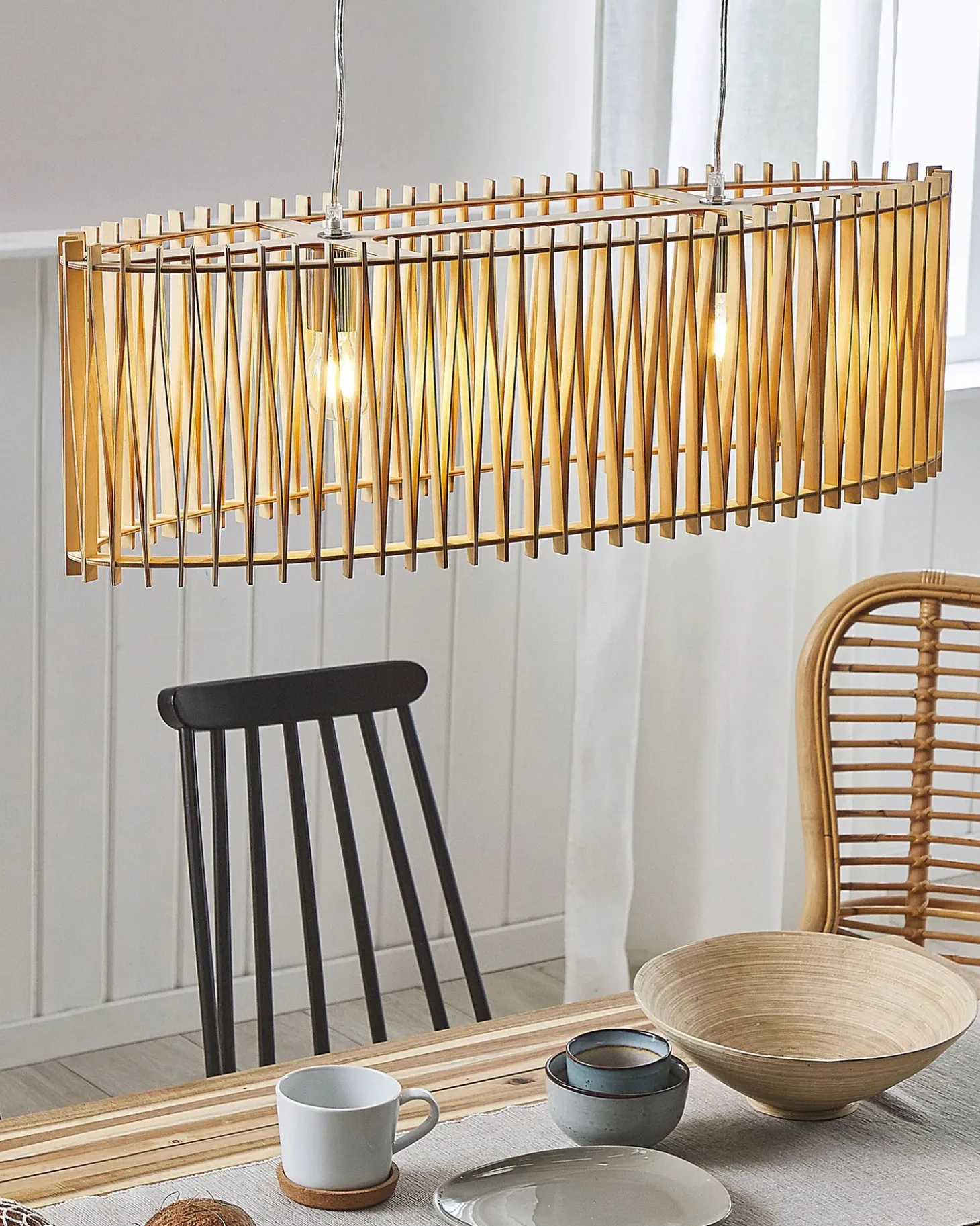 Loftlampe CHARI Lysebrun