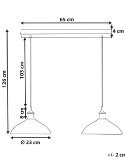 Loftlampe CHEYYAR Mangotræ Sort
