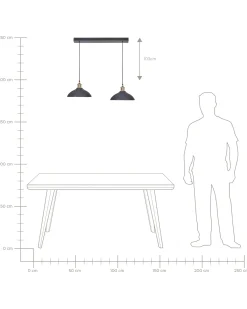 Loftlampe CHEYYAR Mangotræ Sort