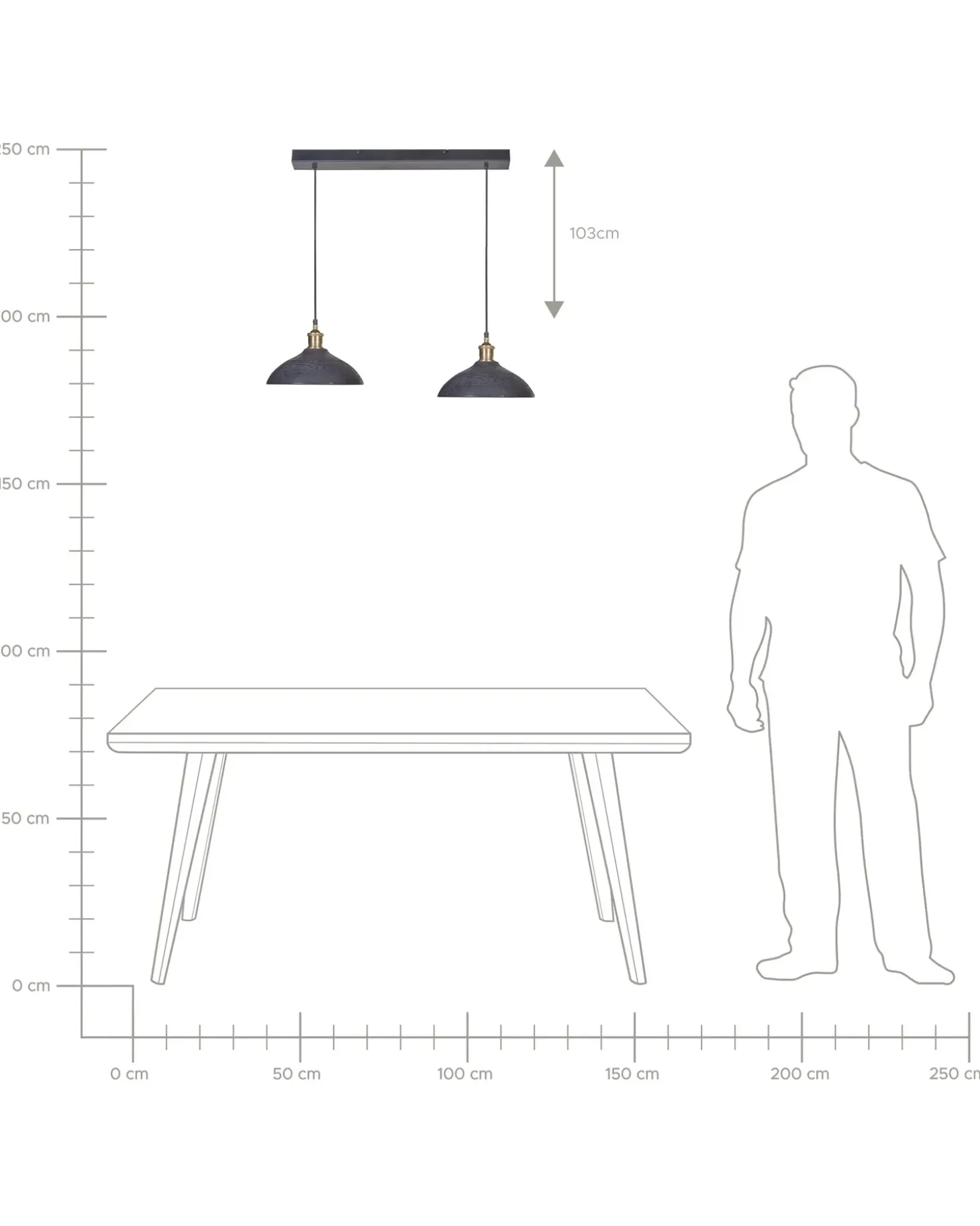 Loftlampe CHEYYAR Mangotræ Sort
