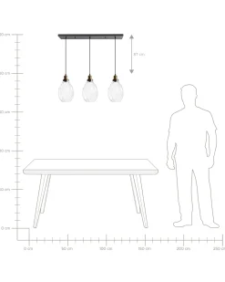 Loftlampe COOSA Glas Transparent