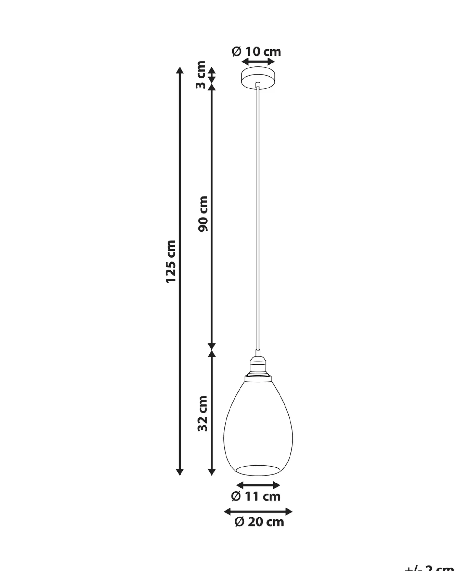 Loftlampe COOSA Glas Transparent