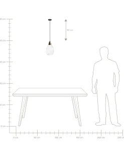 Loftlampe COOSA Glas Transparent