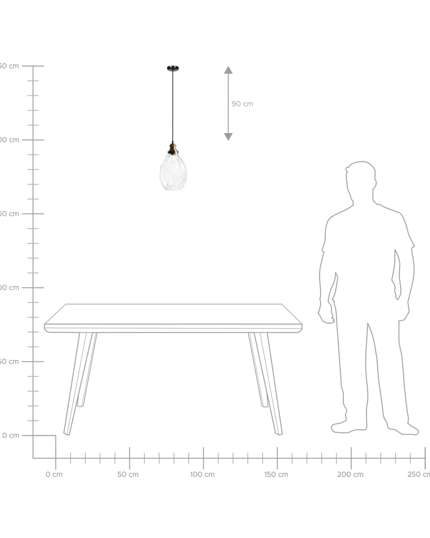Loftlampe COOSA Glas Transparent