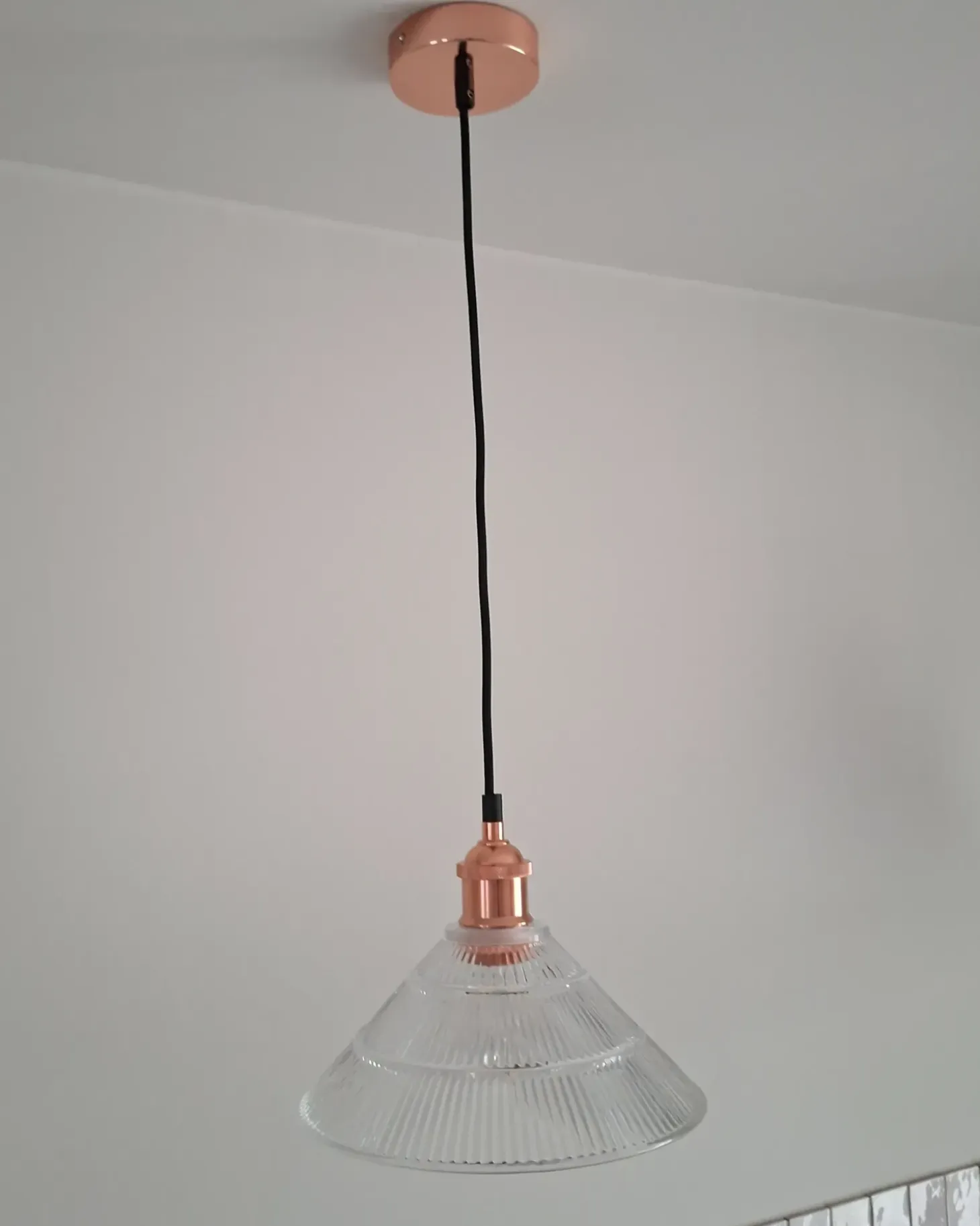 Loftlampe CURONE Glas Kobber