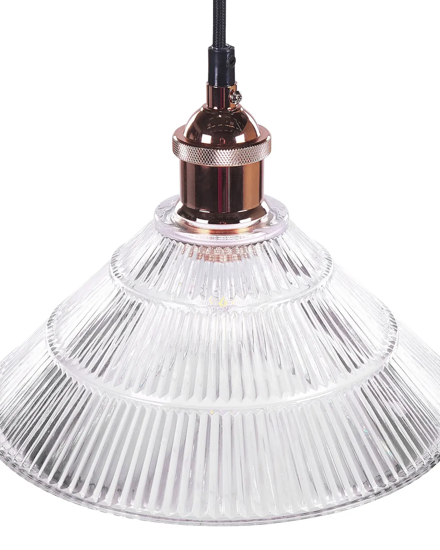 Loftlampe CURONE Glas Kobber