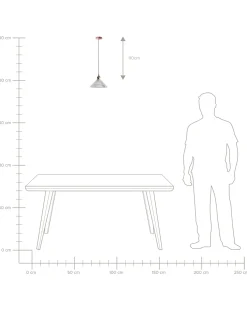 Loftlampe CURONE Glas Kobber