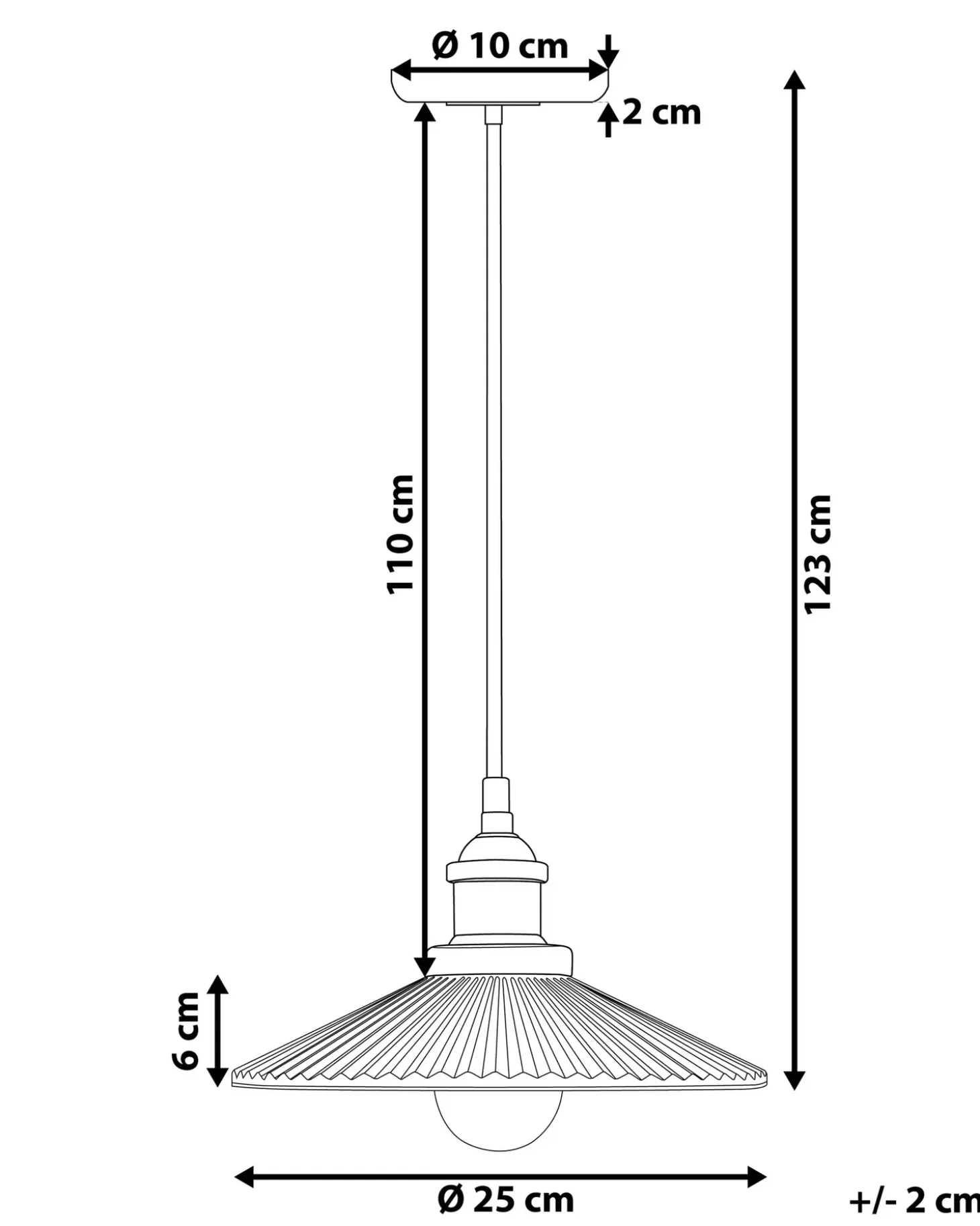 Loftlampe CURONE Glas Kobber