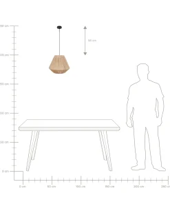 Loftlampe DAMIT Flet Naturlig