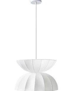 Loftlampe DEBONS Kunstsilke Hvid