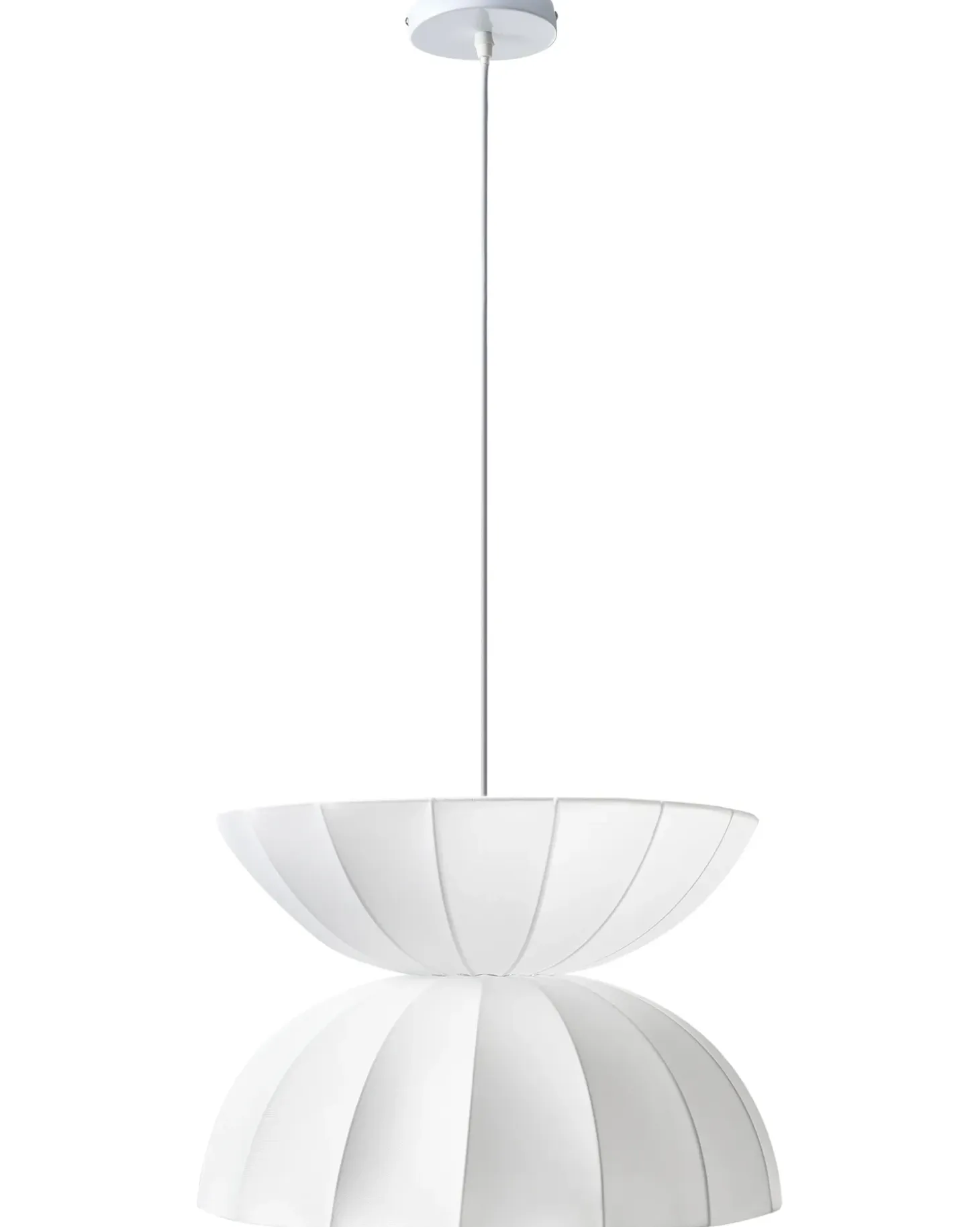 Loftlampe DEBONS Kunstsilke Hvid