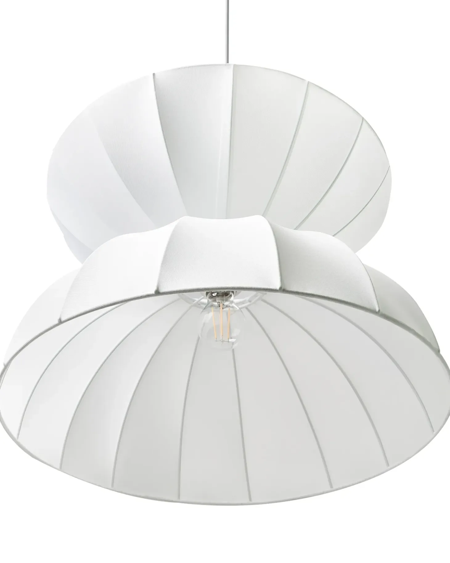 Loftlampe DEBONS Kunstsilke Hvid