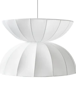 Loftlampe DEBONS Kunstsilke Hvid