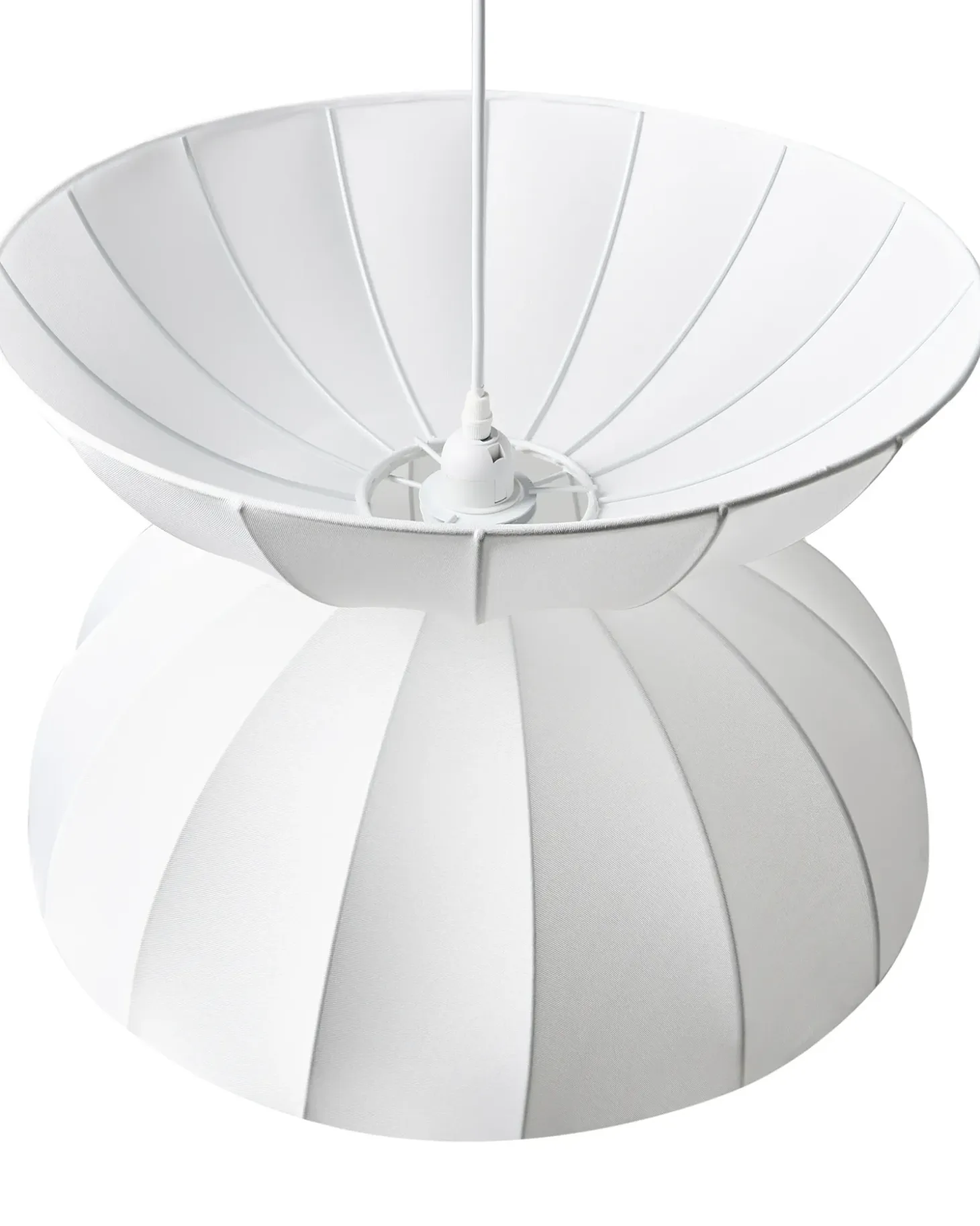 Loftlampe DEBONS Kunstsilke Hvid