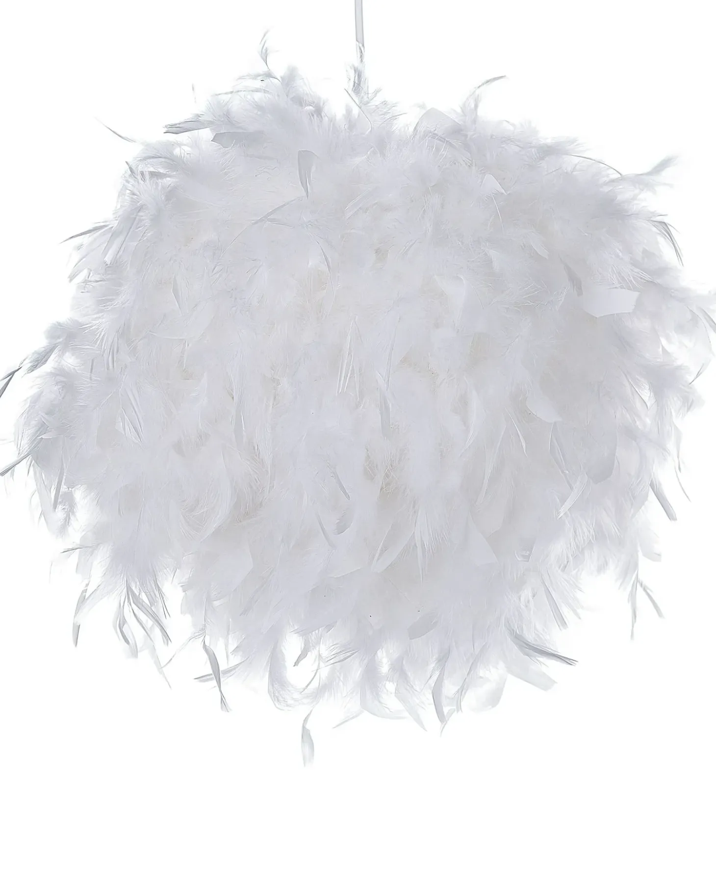 Loftlampe DRAVA Fjer Hvid