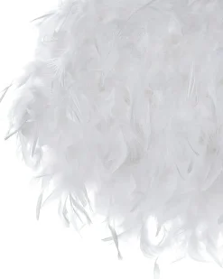 Loftlampe DRAVA Fjer Hvid
