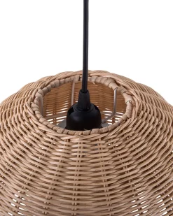 Loftlampe DRINO Rattan Lysebrun