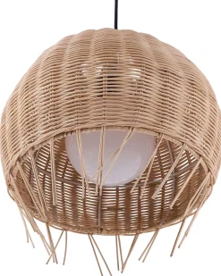 Loftlampe DRINO Rattan Lysebrun