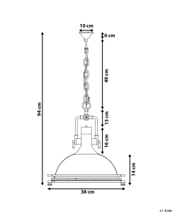 Loftlampe EBRON Metal Sølv