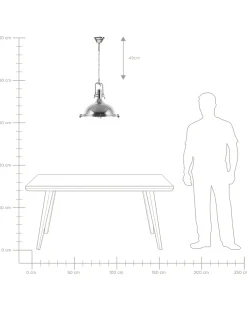 Loftlampe EBRON Metal Sølv