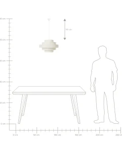Loftlampe EREBATO Hør Cremehvid