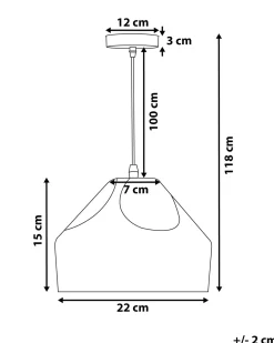 Loftlampe EVINOS Metal Sort
