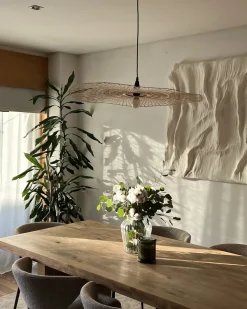 Loftlampe FLOYD Bambus Lysebrun