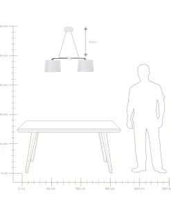 Loftlampe FUCINO Hvid