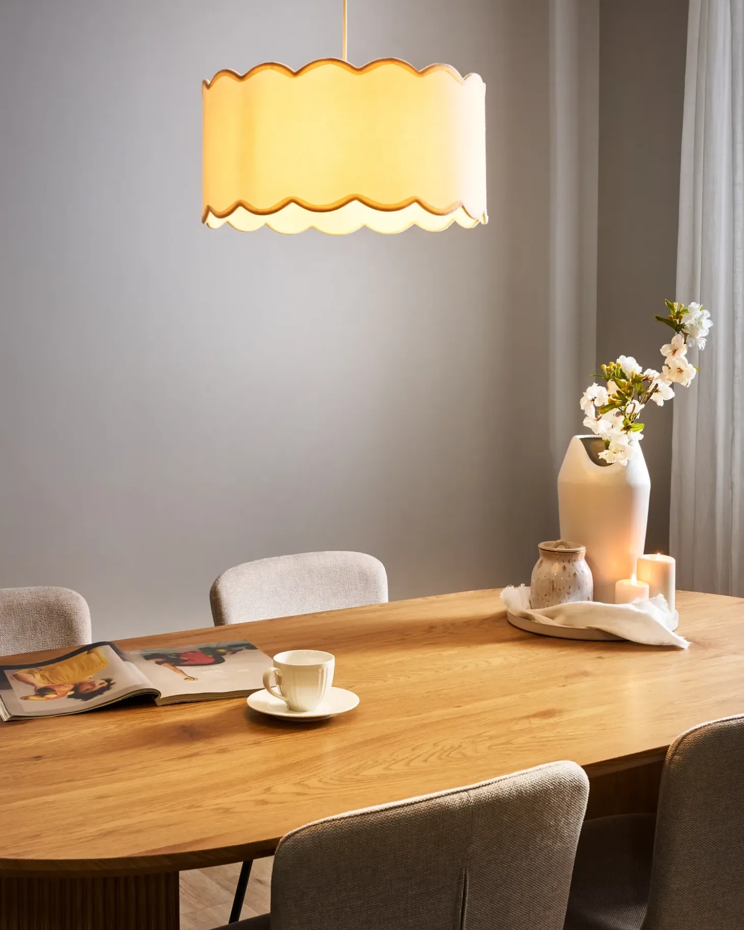 Loftlampe GAIREZI Metal Hvid/beige