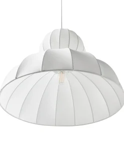 Loftlampe GOELETTE Kunstsilke Hvid