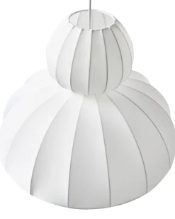 Loftlampe GOELETTE Kunstsilke Hvid