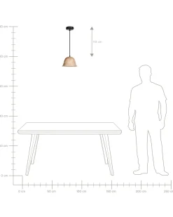 Loftlampe GOIKA Mangotræ Lysebrun