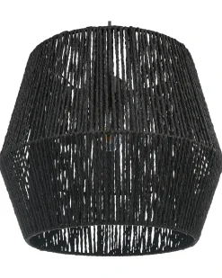 Loftlampe GWERU papirreb Sort