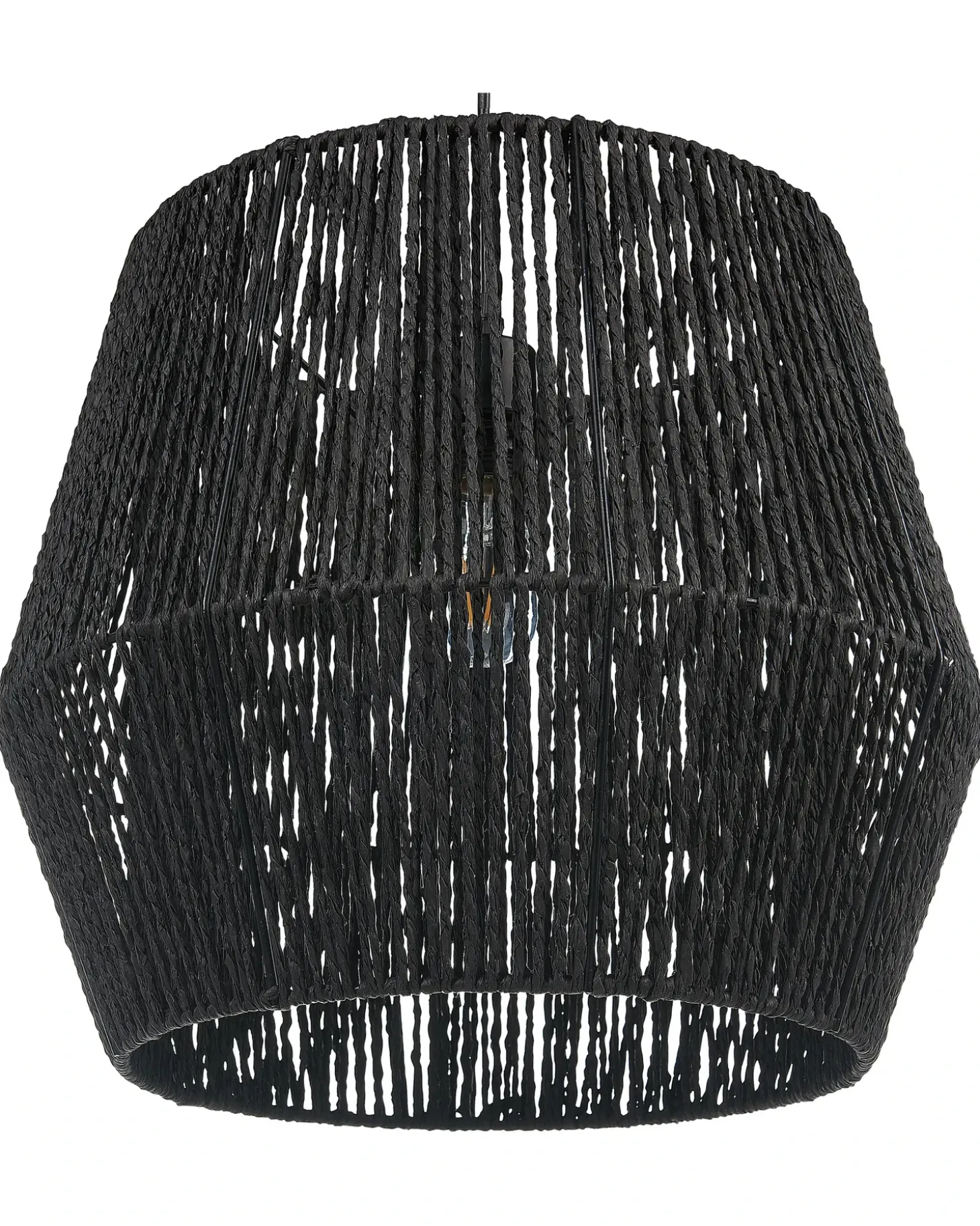 Loftlampe GWERU papirreb Sort