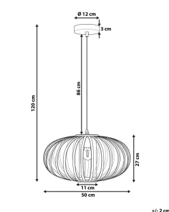 Loftlampe HAVEL Bambus Lysebrun