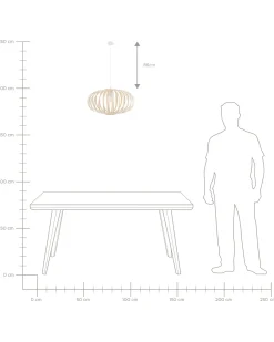 Loftlampe HAVEL Bambus Lysebrun