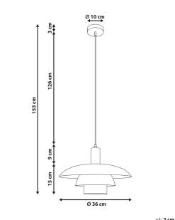 Loftlampe HILBA Metal Sort
