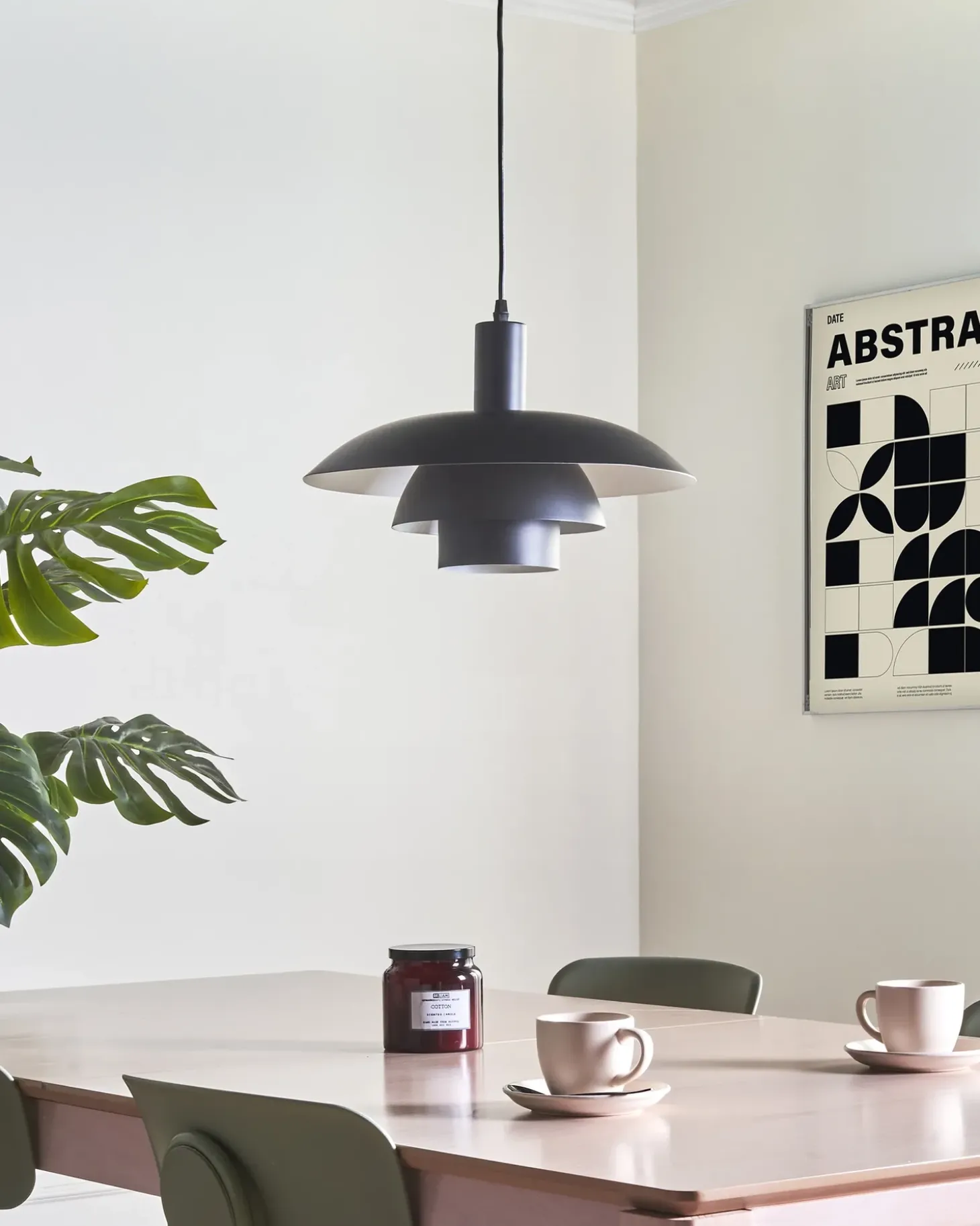 Loftlampe HILBA Metal Sort