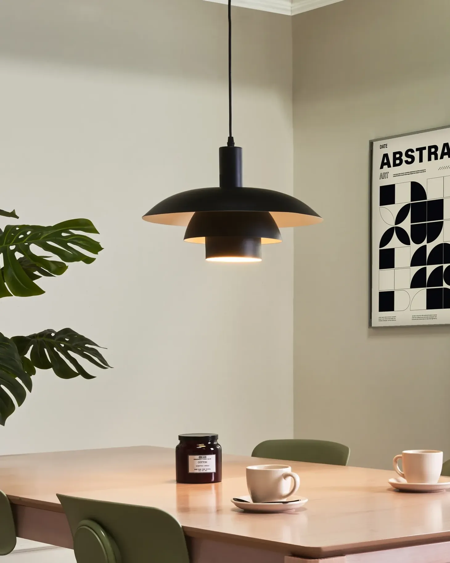 Loftlampe HILBA Metal Sort