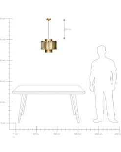 Loftlampe HUGLI Metal Messing
