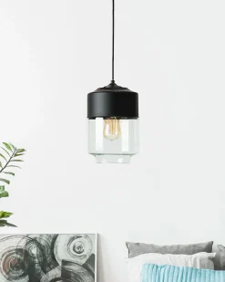 Loftlampe JURUA Glas Sort