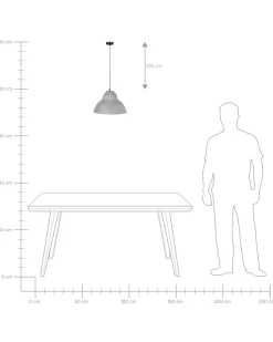 Loftlampe KABALEBO Papmaché Grå