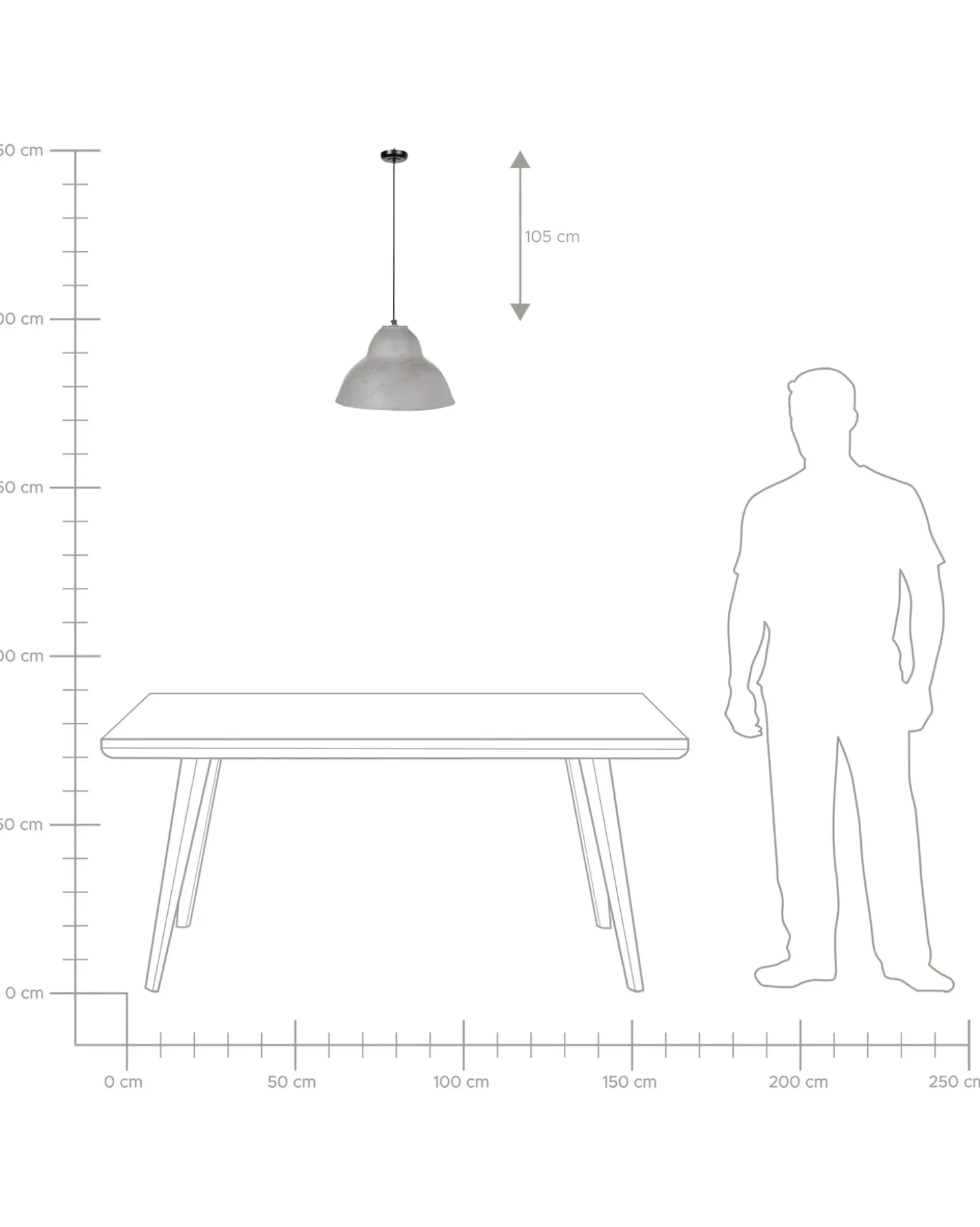 Loftlampe KABALEBO Papmaché Grå