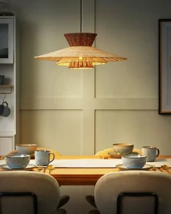 Loftlampe KABOMPO Rattan Brun