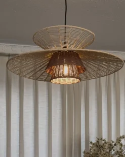 Loftlampe KABOMPO Rattan Brun