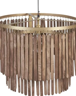 Loftlampe KAVERI Mangotræ Brun