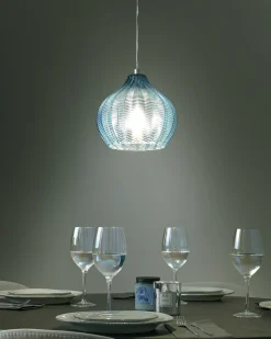 Loftlampe KEILA Glas Blå